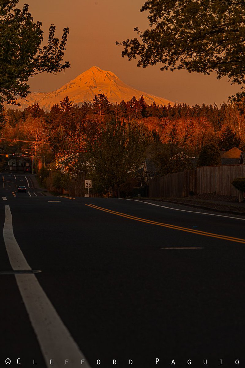 What a gorgeous Alpen Glow of Mt. Hood tonight in Tigard Oregon 
<a href="/TigardOR/">City of Tigard</a> <a href="/TigardPolice/">Tigard Police</a> <a href="/TigardTimes/">Valley Times (Tigard)</a> #sunset #oregon #oregonian #mthood #alpenglow