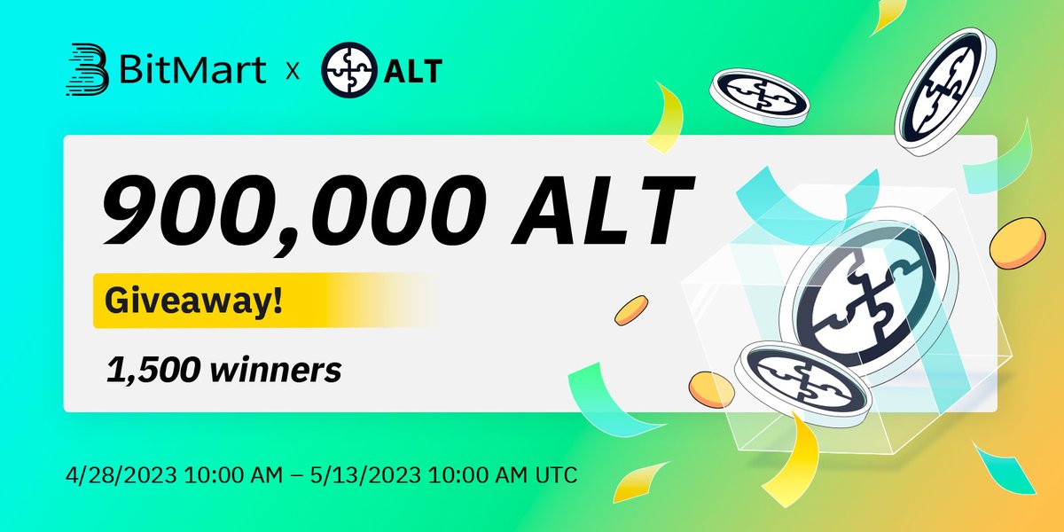 🌟BitMart X ALT Listing Airdrop

1⃣Follow <a href="/BitMartResearch/">BitMart Research｜$BMX HODLer</a> &amp; <a href="/BitMartExchange/">BitMart</a> &amp; @Alphabetbsc 

2⃣Join t.me/BitMartExchang… &amp; t.me/Alphabet_Netwo…

3⃣RT &amp; Tag 3 frds 

4⃣Fill forms.gle/dJA4fari6BdRCb…

🎁1,500 winners / 900,000 $ALT
Register👉bitmart.com/register-refer…