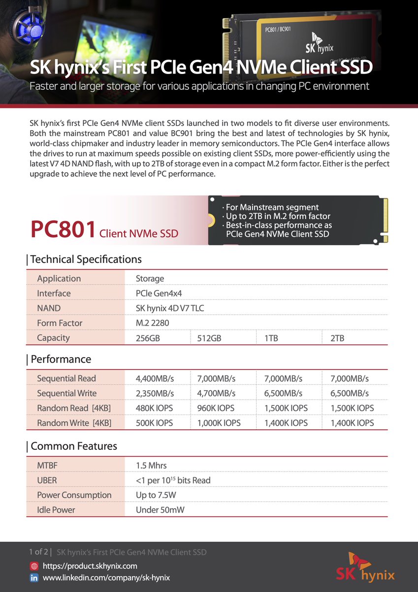 SKhynix's tweet photo. Want to get One-Stop #PC Memory Solution? Here's the answer! You can take a look shortly and have a good decision quickly.
@SKhynix, as your memory solution partner, we offer you much better #DRAM & #Storage for your desktop and laptops.
#SSD #cSSD #UDIMM #SODIMM #NAND #RAM https://t.co/qUzsm9HFbP