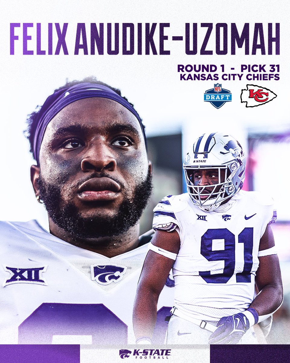 King of the City 👑 @fanudike is staying home #KStateFB ⚒️ @Chiefs