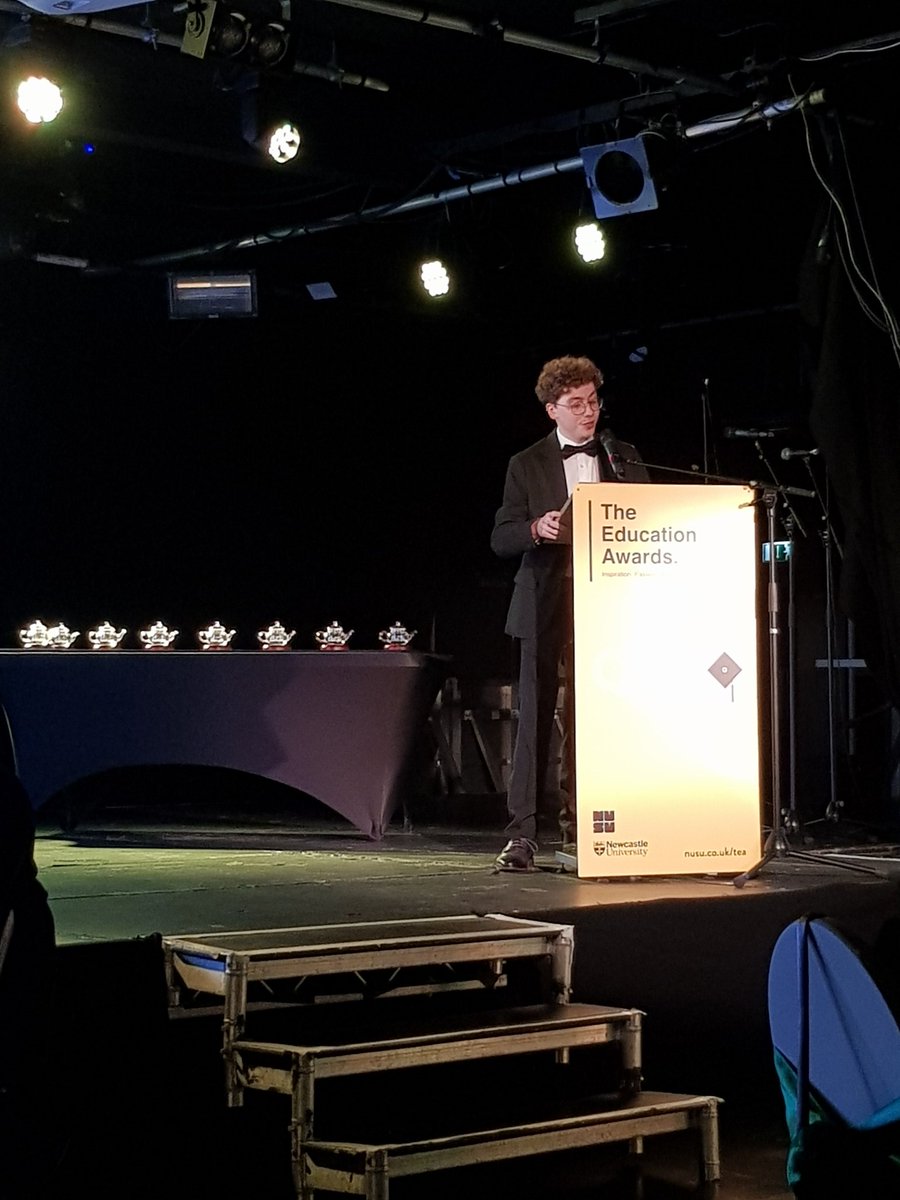 sara_marine's tweet photo. The @NUSUvoice TEAs are always a fantastic event and last night was no different. It was such an honour to present the award for Outstanding Contribution to Teaching for our Faculty @Sage_NCL and celebrate the achievements of so many colleagues @NUSUeducation @ruthval17553018 https://t.co/KCf2xXdqcJ