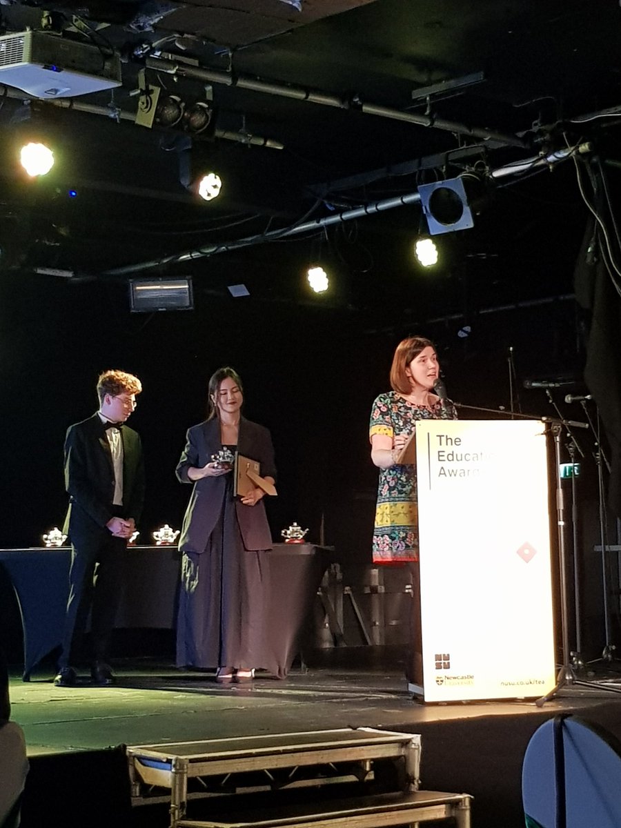 sara_marine's tweet photo. The @NUSUvoice TEAs are always a fantastic event and last night was no different. It was such an honour to present the award for Outstanding Contribution to Teaching for our Faculty @Sage_NCL and celebrate the achievements of so many colleagues @NUSUeducation @ruthval17553018 https://t.co/KCf2xXdqcJ