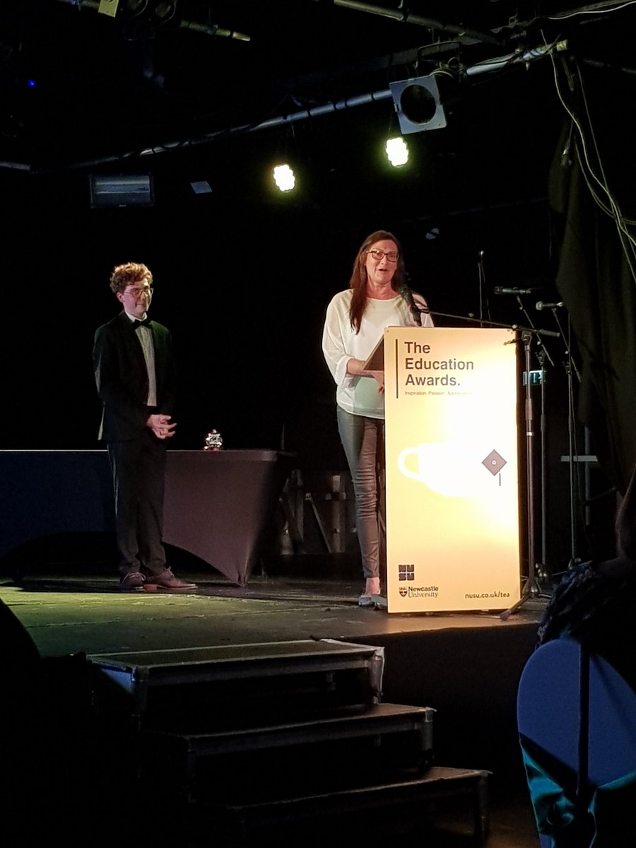 sara_marine's tweet photo. The evening was even more special as Sarah Graham was recognised for her commitment to our students and including them in everything we do. Congratulations Sarah!! 🥳 @StudentsNCL @UniofNewcastle https://t.co/B7UOzDlChW