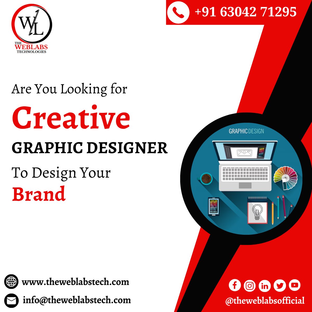 TheWebLabsTech's tweet photo. Are You Looking for #Creative #GRAPHICDESIGNER To #Design Your #Brand
Contact Us:
📷+91 63042 71295
📷https://t.co/KJqO65N5qB
📷 info@weblabstech.com
#theweblabstech #guntur #socialmedia #digitalmarketing #theweblabstechnologies #business #brand #businessprotocols https://t.co/oqzGIeTRbu