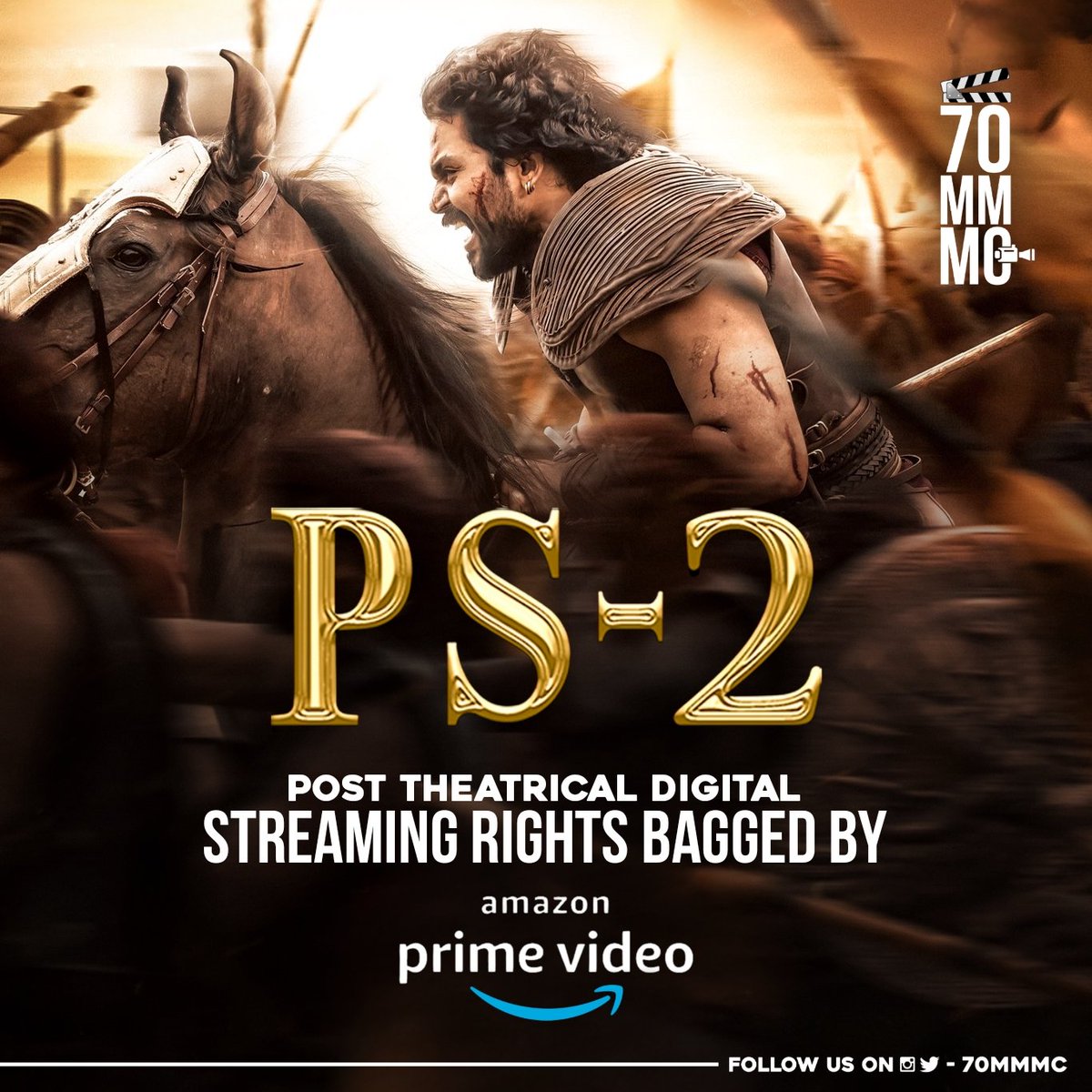 #PonniyinSelvan2 🔥 post theatrical digital streaming rights bagged by #AmazonPrimeVideo

#ChiyaanVikram #Karthi #JayamRavi #Trisha #AishwaryaLekshmi #AishwaryaRaiBachchan #SobhitaDhulipala #PS2 #PonniyanSelvan