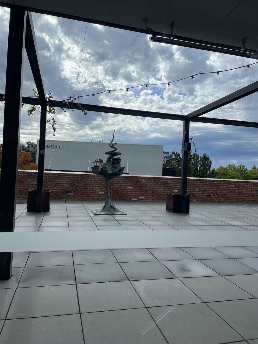 Even when it’s cloudy the view from the Creative Studio at Hyphen, Wodonga Library-Gallery is inspiring. #artistinresidence #Ekphrasis #creativity #regionalopportunity