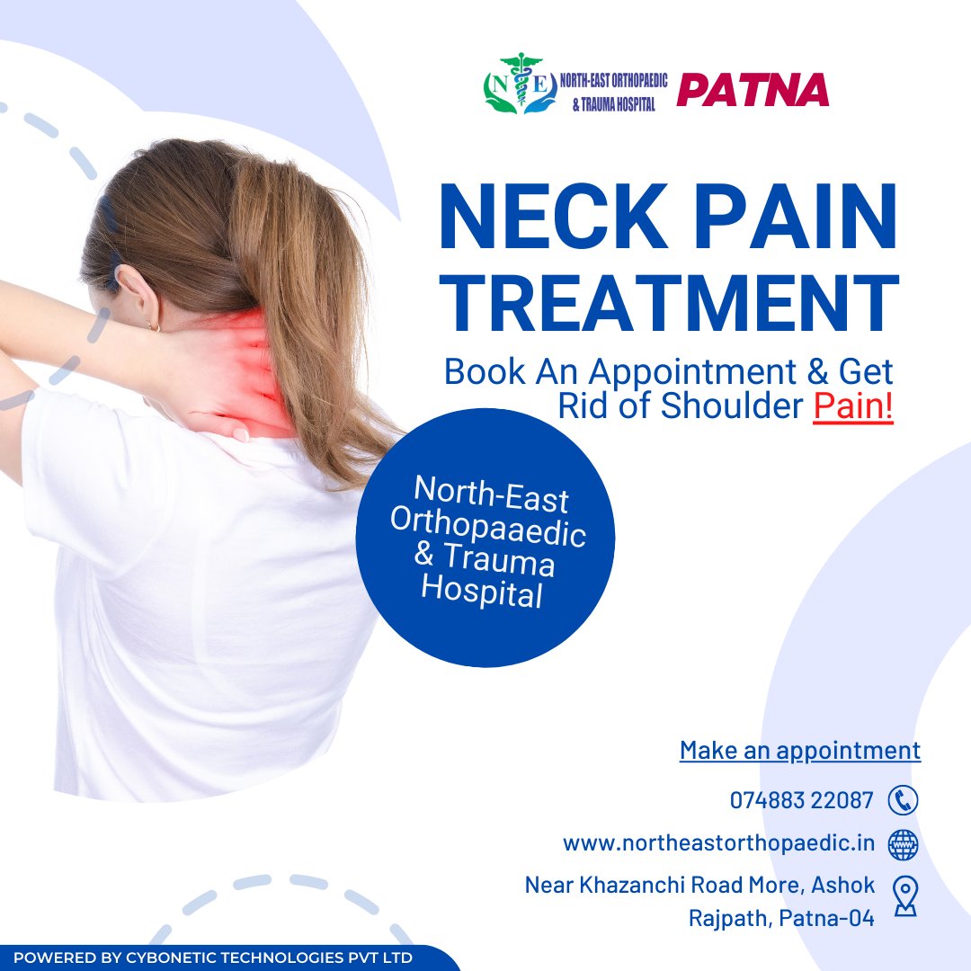 Say goodbye to neck pain and enjoy a pain-free life with our effective treatment!

Book an Appointment:
☎+91-74883-22087

#NeckPainTreatment #PainFreeLife #HealthyNeck #LivePainFree #ChiropracticCare #PhysicalTherapy #Wellness #NorthEastOrthopaedicHospital #orthopaedichospital