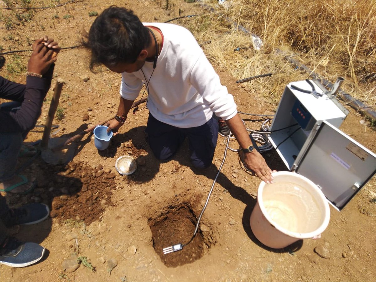 subimal_ghosh's tweet photo. The living lab of @ClimateIITB @iitbombay at Kaledhon village,  Satara is getting ready. AWS and soil moisture sensors are now installed.  Thanks to our colleagues and students, Seva Satara, Bhugol and TiH for their hardwork. @v2dixit @KarthikeyanL07 @mayank_clim @IitbTih . https://t.co/ABSShYg6MV