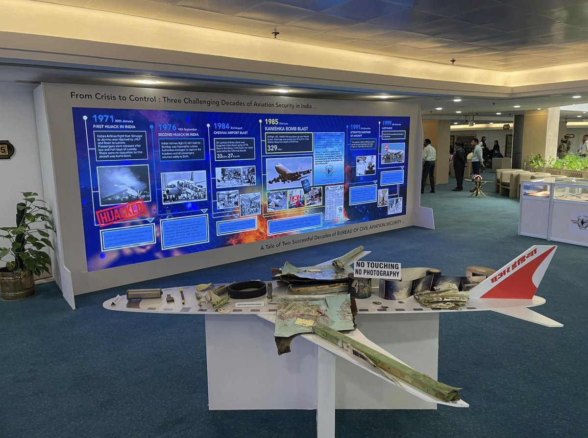 MoCA_GoI's tweet photo. Along with the event, BCAS organized an exhibition commemorating a tragic incident in aviation security. It was an initiative to sensitize people in general about the security culture.(6/6) https://t.co/CnEXfRorGH