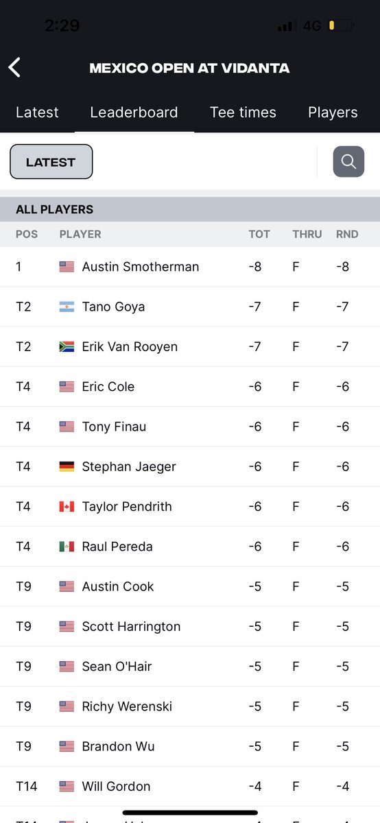 AndrewKirbyGolf's tweet photo. Choose your leaderboard https://t.co/gWq5IZBQ4B