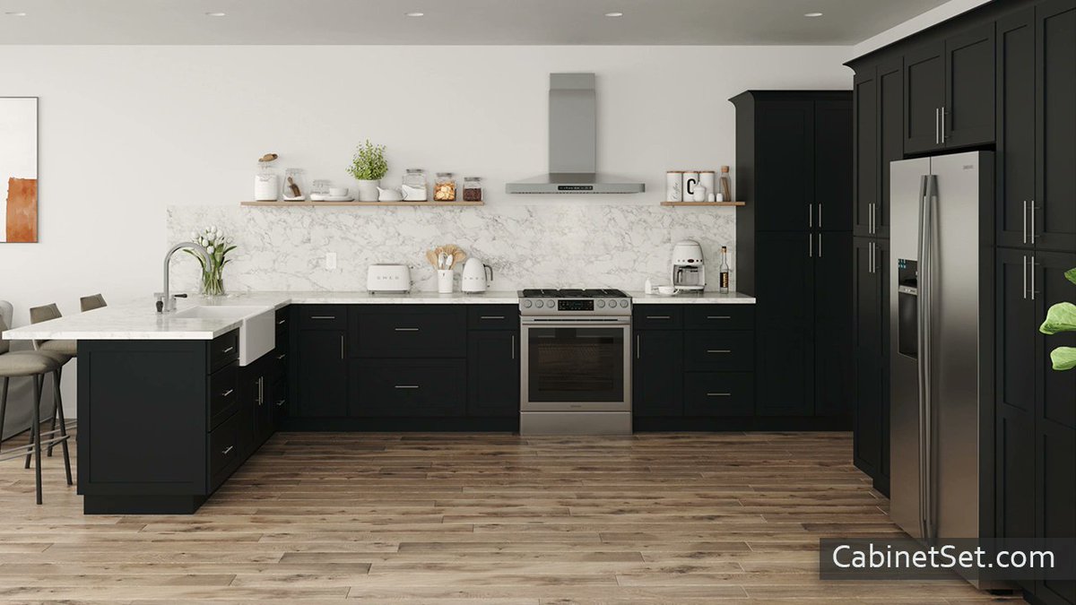 Cabinets are very useful in both kitchens and bathrooms. These pieces of furniture are ideal for providing extra storage space, and they also complement the décor of the room.
#cabinets #blackcabinets