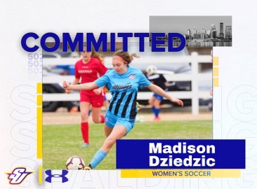 madisondziedzic's tweet photo. I am grateful to announce my commitment to Spalding University! I want to thank my family, coaches, and teammates for this great opportunity! GO GOLDEN EAGLES!💙💛 @spaldingwsoccer @J_Vejar_17 https://t.co/0vH9D48BZE