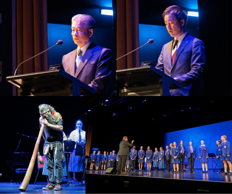 Today we celebrated Founders' Day with our official assembly. This is a special day to honour our Founders, Mr and Mrs Katsumata. This year is particularly special, as we welcomed back to the College our current Chair of Board, Mr Yoshihisa Katsumata, and his son, Takahiro.