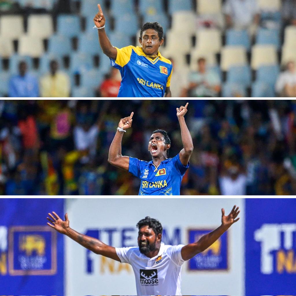 ThurunuJ's tweet image. Fastest spinner to take 50 wickets in

ODIs - Ajantha Mendis 🇱🇰
T20Is - Ajantha Mendis 🇱🇰
Tests - Prabath Jayasuriya 🇱🇰 ***

Complete domination Sri Lanka 🔥

#SLvIRE