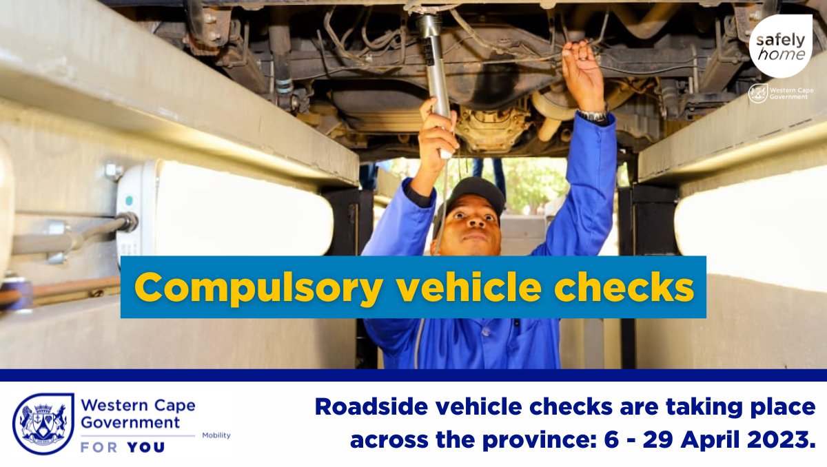 Roadworthy vehicles are safe vehicles. Traffic Law Enforcement officers are conducting compulsory vehicle checks this April.