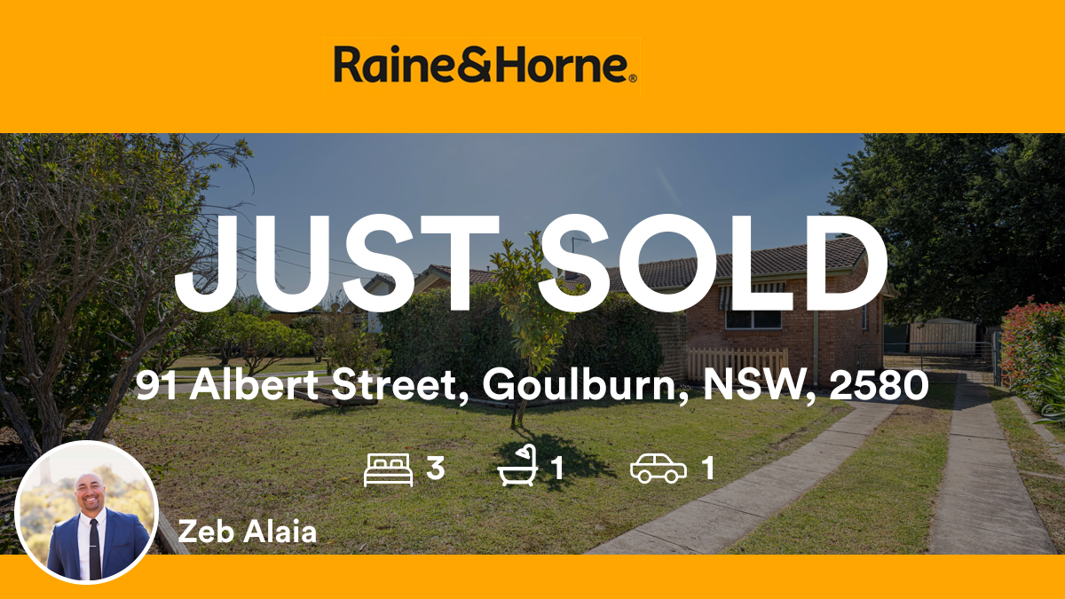 RHGoulburn's tweet photo. 🛌 3 🛀 1 🚘 1
📍 91 Albert Street, Goulburn, NSW, 2580

My latest sale on RateMyAgent.
 20028039
https://t.co/z9ELKLm9I9

...
#ratemyagent #realestate #Raine_and_Horne__GOULBURN #sold #rhgoulburn #localagents https://t.co/OCysdQAZoQ