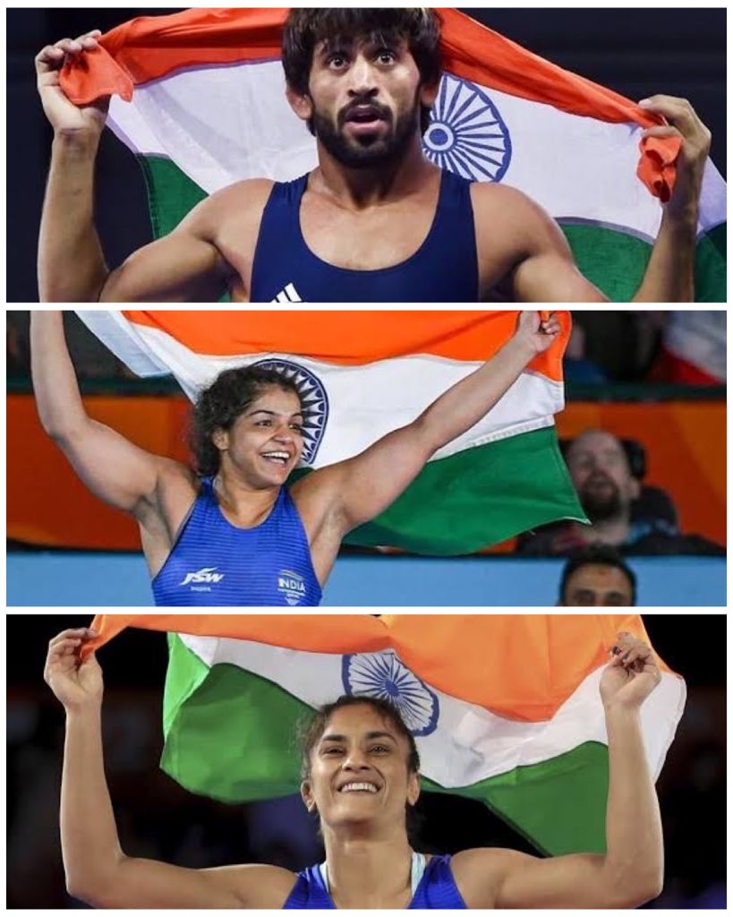 imhanny17's tweet photo. जिन्होंने बढ़ाई तिरंगे की शान, उनके साथ है हिंदुस्तान ❤️🙏
#IStandWithMyChampions
@BajrangPunia @Phogat_Vinesh @SakshiMalik @geeta_phogat https://t.co/Vd9EW2J1c7