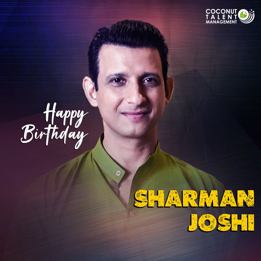 Happy birthday Sharman Joshi, may you keep lifting spirits with your undeniable charisma!

#CoconutTalentManagement #SharmanJoshi #HappyBirthday #Birthday #BirthdayWishes #Actor #BollywoodActor #Bollywood #Greetings #Celebration