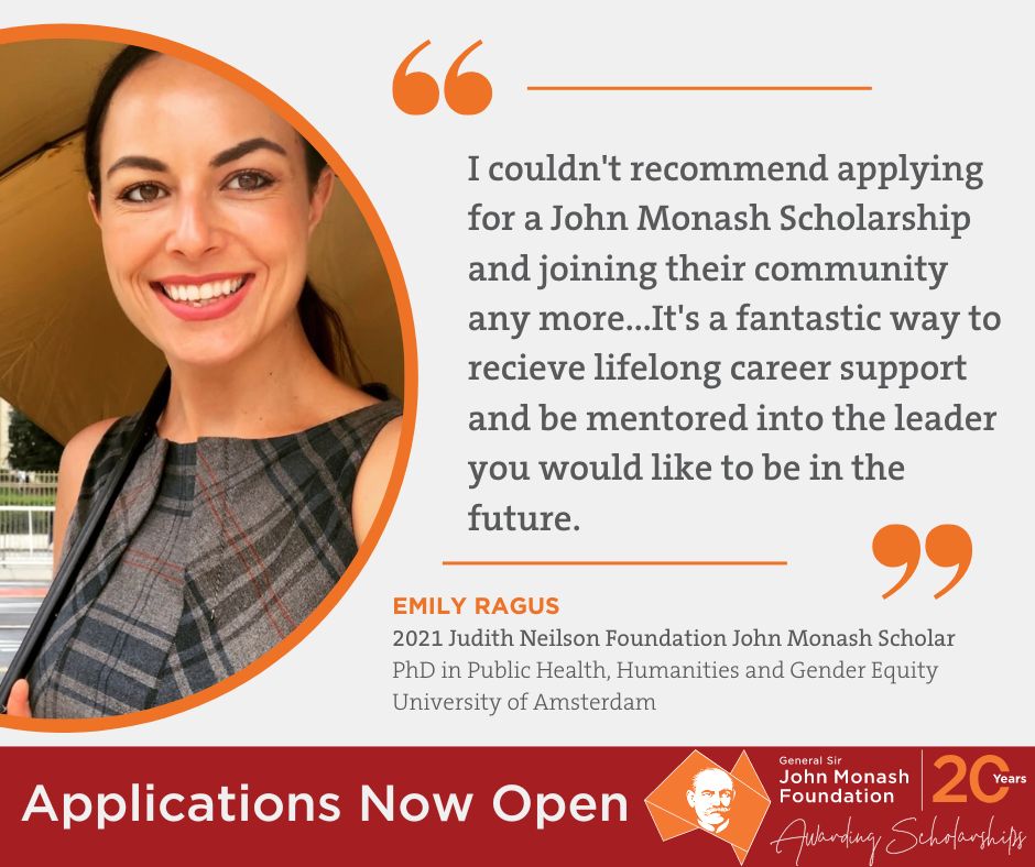Applications for the 2024 John Monash Scholarship are open! Start your application today by visiting: johnmonash.com/scholarships/a…