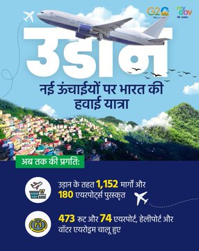 Anurag_Office's tweet photo. उड़ान नई ऊचाईयों पर भारत की हवाई यात्रा
🛫अब तक की प्रगति : 
🛫उड़ान के तहत 1,152 मार्गों और 180 एयरपोर्ट्स पुरस्कृत 
#6YearsOfUDAN https://t.co/jkwyQxJtvZ