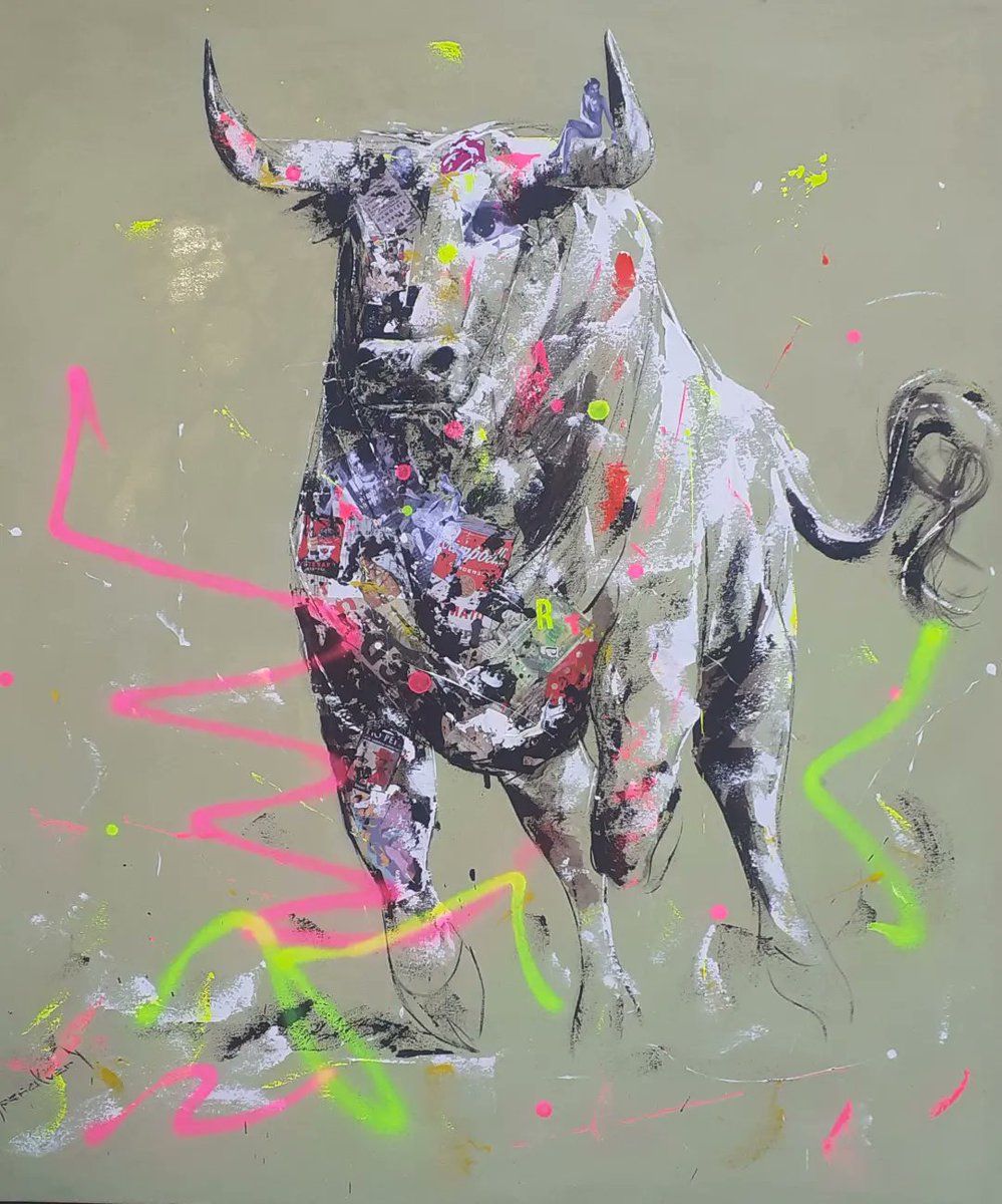 artpenalver's tweet photo. "Aviador" Mixed media acrylic, spraypainting and collage on canvas 145X127CM. https://t.co/mXauYYCtkb