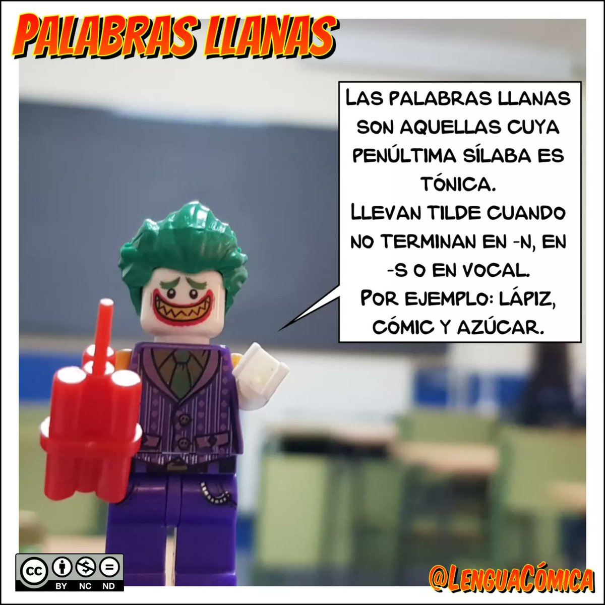 LenguaComica's tweet photo. ¿Cuándo se pone la #tilde en las palabras #agudas, #llanas y  #esdrújulas?

Repasamos las reglas de #acentuación en @LenguaComica con #Batman, #Joker y #HarleyQuinn.

¿Te animas? https://t.co/IpXDBEFZuM