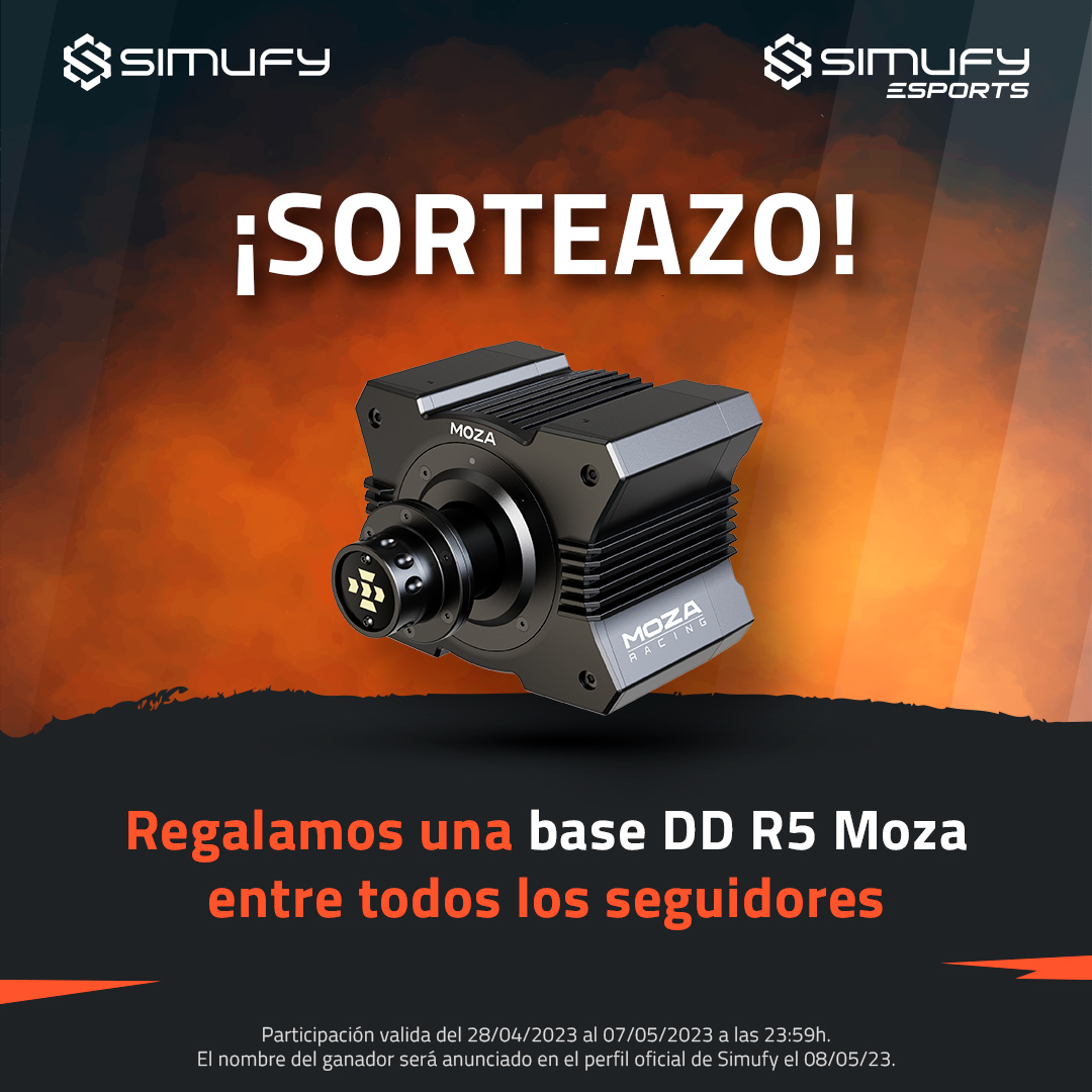 Si estás de pie, siéntate porque... ¡te traemos un sorpresón!
🔥 SORTEAMOS UNA DD R5 MOZA 🔥 ¿La quieres? ¡Es tuya!
💥 Sigue a <a href="/simufy/">Simufy</a> y @simufyesports
💥 Haz RT de este tweet
💥 Responde con #LaR5parami
El 08/05 daremos el nombre del ganador en nuestro perfil
👇 Bases legales 👇