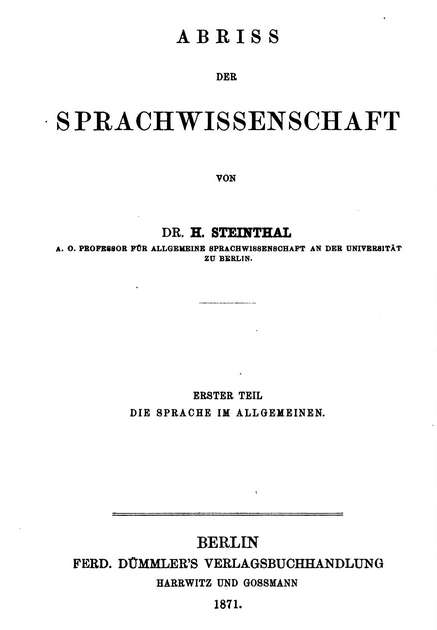 izeus_berlin's tweet image. #OTD 200 years ago, Heymann Steinthal (1823-1899) was born 🎂 Expert on philosophy of religion and language, editor of Humboldt’s linguistic work, and founder (with his brother-in-law) of the Zeitschrift für Völkerpsychologie und Sprachwissenschaft.

#LinguisticBirthdays #Histlx