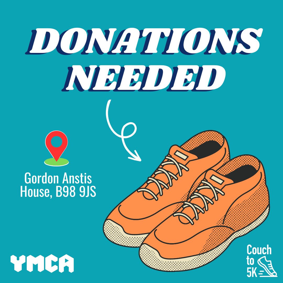 YMCA Worcestershire (@ymcaworcs) on Twitter photo Do you have any spare trainers you no longer need? 👟
We are looking for donations to allow more of our residents to access our weekly "Couch to 5K" sessions!
Please email dave.knatt@ymcaworcestershire.org.uk for more information or to organise a drop off.
#WorcestershireHour Do you have any spare trainers you no longer need? 👟
We are looking for donations to allow more of our residents to access our weekly "Couch to 5K" sessions!
Please email dave.knatt@ymcaworcestershire.org.uk for more information or to organise a drop off.
#WorcestershireHour