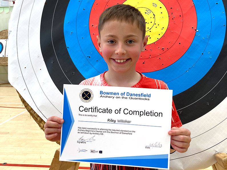 It was a pleasure seeing Riley pass his archery beginners course Congratulations. #Williton #Watchet #Minehead #Taunton #Bridgwater '