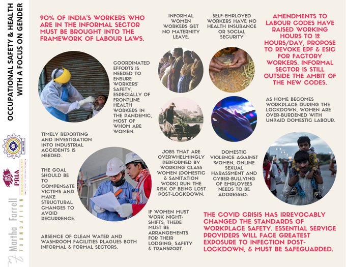 PRIA_India's tweet photo. Let's raise awareness and promote the importance of creating safe and healthy workplaces. Check out the #keyfindings of our webinar - https://t.co/yKvFQu0MpF
#WorldDayForSafetyAndHealthAtWork #SafeWorkplaces #SHWAct2013 https://t.co/V8HfSdtNGs