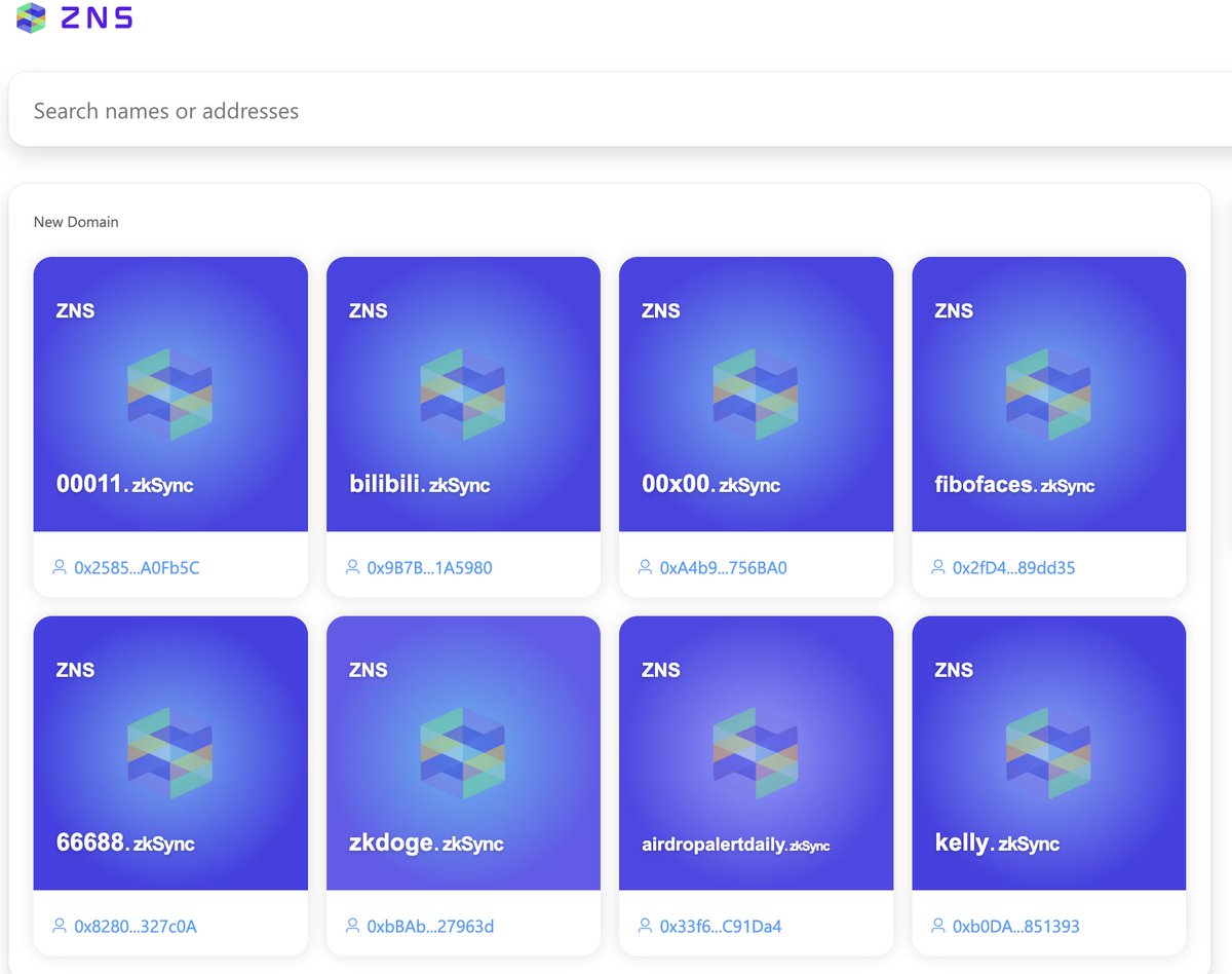 FEES = 5$ (zksycn Mainnet)

💦Set Primary Name 

#zkSync Era Mainnet RPC: chainlist.org/chain/324

ZNS = ENS + Lens Social + IPFS Website on zkSync

ZNS is Domain service on the zkSync, consisting of zkSync Domain + Web3 Social + Decentralized Website
