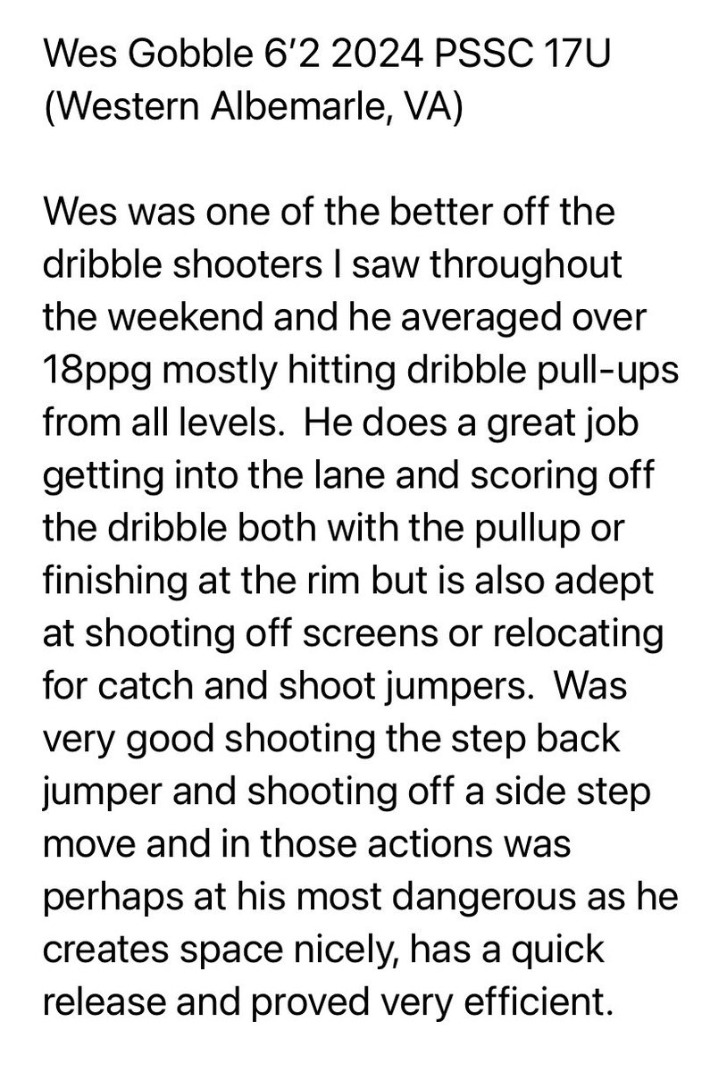 NorfolkKnights's tweet photo. Big Shots Spotlight!  Wes Gobble 6’2 2024 PSSC.  Wes finished 2nd in the Gold 17U Division with an 18ppg average and went for 27 points Sunday morning against Team Rampage at  #BigShots #VaBeachSpringLive @BigShotsToday @BigShotsGlobal https://t.co/0CbW2DxdAr
