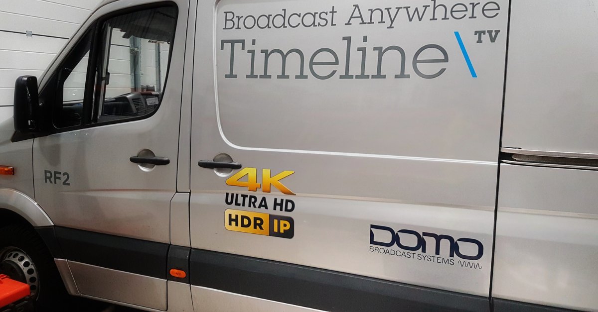 Domo Broadcast Systems (DBS) (@dbsbroadcast) on Twitter photo Delighted to see our logo appearing on <a href="/Timeline_TV/">Timeline Television</a> vehicles. With so many of our products at work behind their world-renowned projects, we're proud to have this visual association with them & acknowledgement of the strong relationships between our teams of broadcast experts. Delighted to see our logo appearing on <a href="/Timeline_TV/">Timeline Television</a> vehicles. With so many of our products at work behind their world-renowned projects, we're proud to have this visual association with them & acknowledgement of the strong relationships between our teams of broadcast experts.