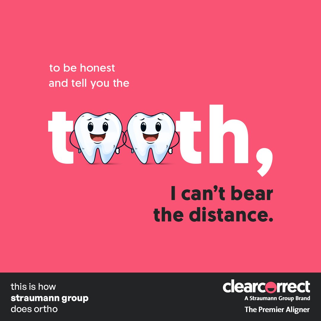 ClearCorrectIN's tweet photo. Let’s have some fun with some tooth puns.
#ClearCorrectIndia #ClearCorrectIn #StraumannGroup #Smile #Aligners #Ortho https://t.co/Z4iRp1rx1M
