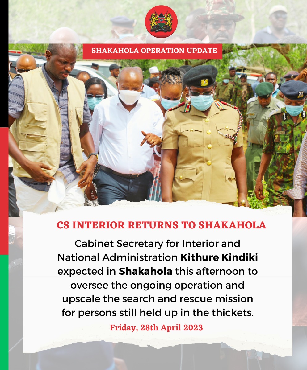 ceeyemnjeru1's tweet photo. CS Interior, Kithure Kindiki 💯🔥 Expected at Shakahola this AFTERNOON to oversee the operation and to upscale the search and rescue mission for persons still held up in the thickets. RUTO Babu owino Dorcas
#shakaholamassacre
#kindikikilifi #TheMackenzieProbe https://t.co/kZrSzLLXor