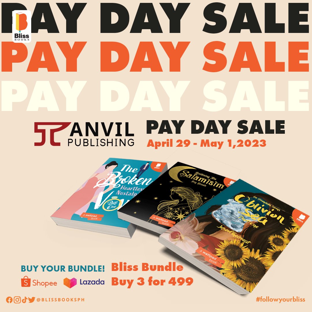 blissbooksph's tweet photo. All Bliss Books are available online through https://t.co/42o2xHB7HS and on Anvil Publishing's official stores on Shopee (https://t.co/cFi5EjCijO) and Lazada (https://t.co/rmLRSktPhH). 📚🛒

#followyourbliss #blissbooksph #ireadblissbooks #blissbooksreader #wattpadph https://t.co/6HceNc0Mva