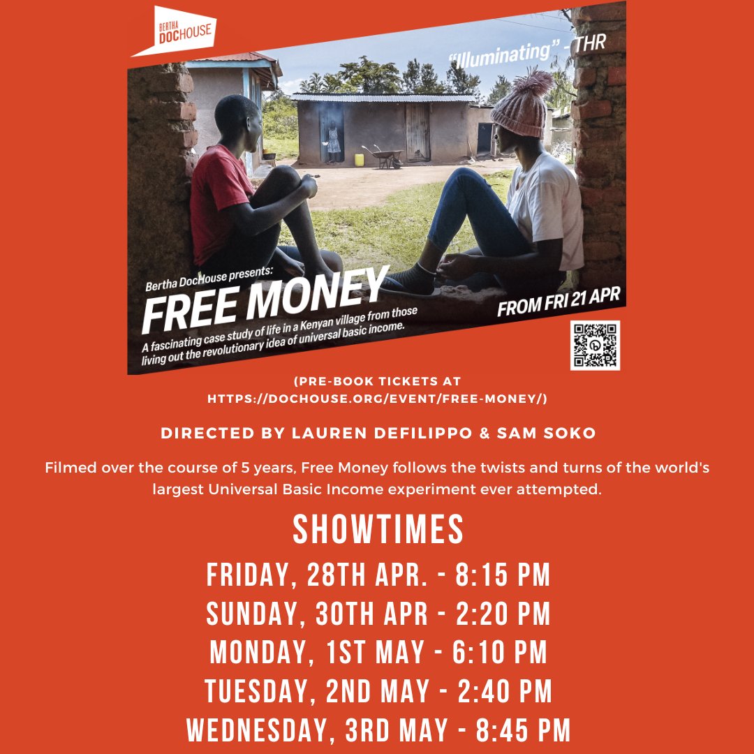 🇬🇧Thank you to everyone who has come through to support #FreeMoneyFilm theatrical run at <a href="/BerthaDocHouse/">Bertha DocHouse</a> so far!🙏🏼

We still have more scheduled showtimes until 3rd May.👍🏼

Pre-book your ticket 🎫dochouse.org/event/free-mon…

#UBIFilm #UBI #UniversalBasicIncome