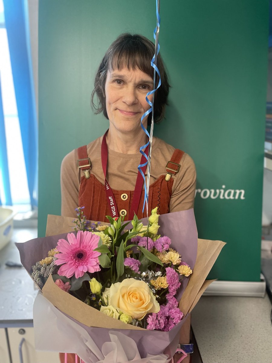 WGS_BIOLOGY's tweet photo. Our technician Kathy has retired to focus on her triathlon training, she gave us 17 years excellent service. We welcome Miss Bastin (who coincidently ended up racing alongside her last weekend) she is a great addition to the science team. https://t.co/q7gCu69wxz