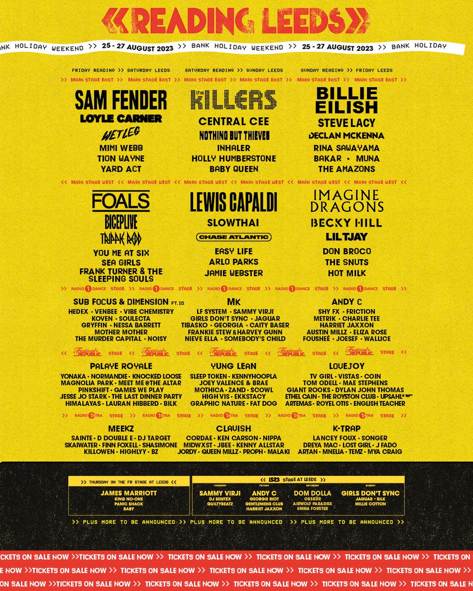2023 Leeds Festival lineup 
