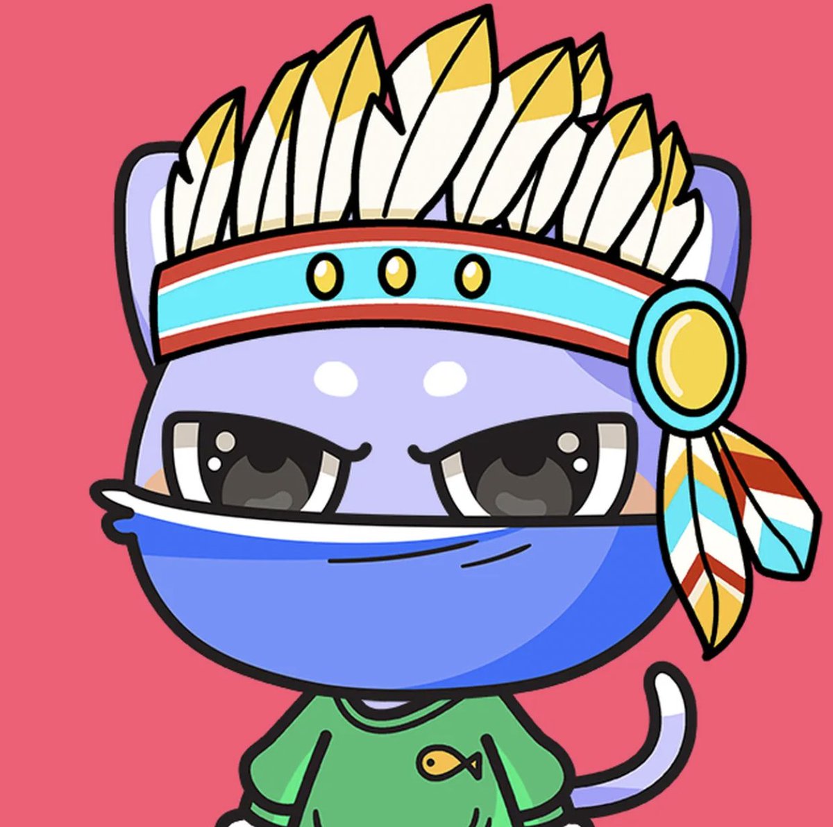 TotheCryptMoon's tweet image. #ITO2 from #Mocossiplanet has all the traits that I love: a mask and a feather hat! I think I can recognize the traits of his parents! #contest2