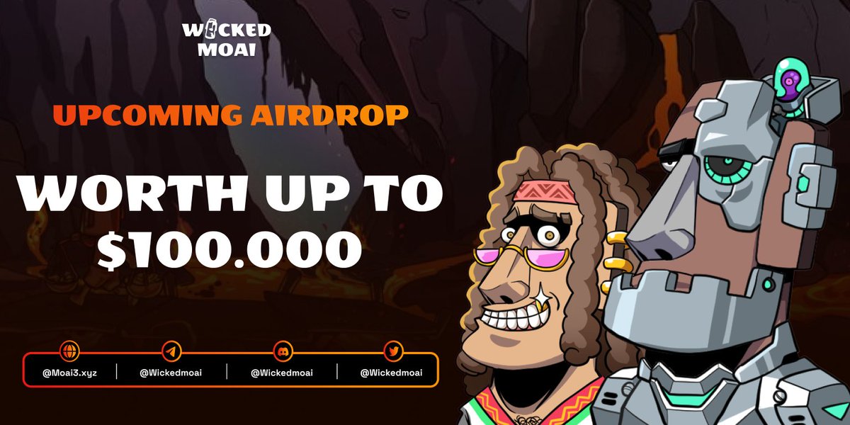 🚀Wicked Moai Airdrop Whitelist is on the way!

Comment to guess the release date - May 4th, 5th, or 6th? 🤪

🔥Join us:
👉Website: moai3.xyz/?section=moai-…
👉Tele: t.me/wickedmoai
👉Discord: discord.com/invite/wickedm…

#WickedMoai #Airdrop #Whitelist