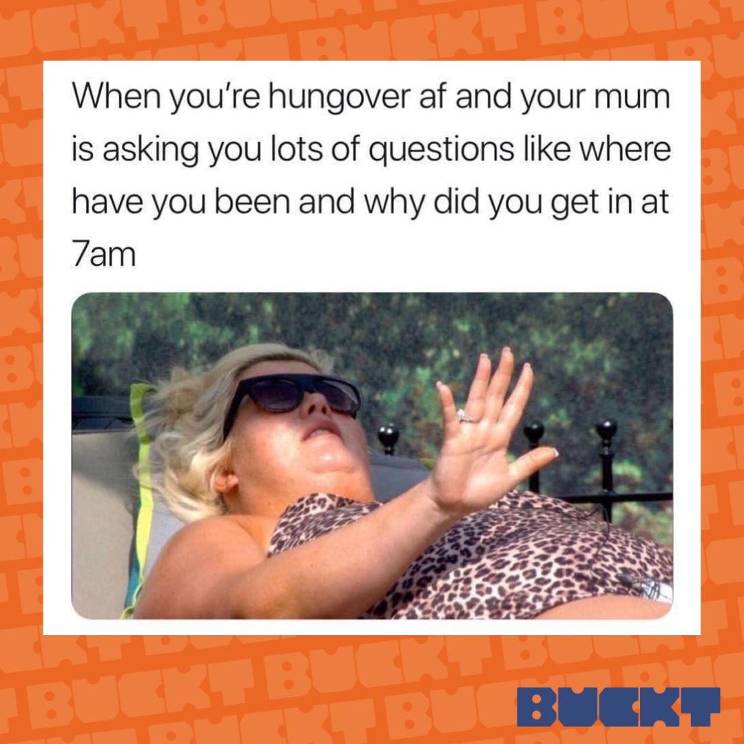 #RT <a href="/Buckt_UK/">Buckt 🎟️</a>: If you need us... we'll be feeling sorry for ourselves today.

Anyone else go a bit too hard this #BankHoliday weekend? 💀

#GetBuckt