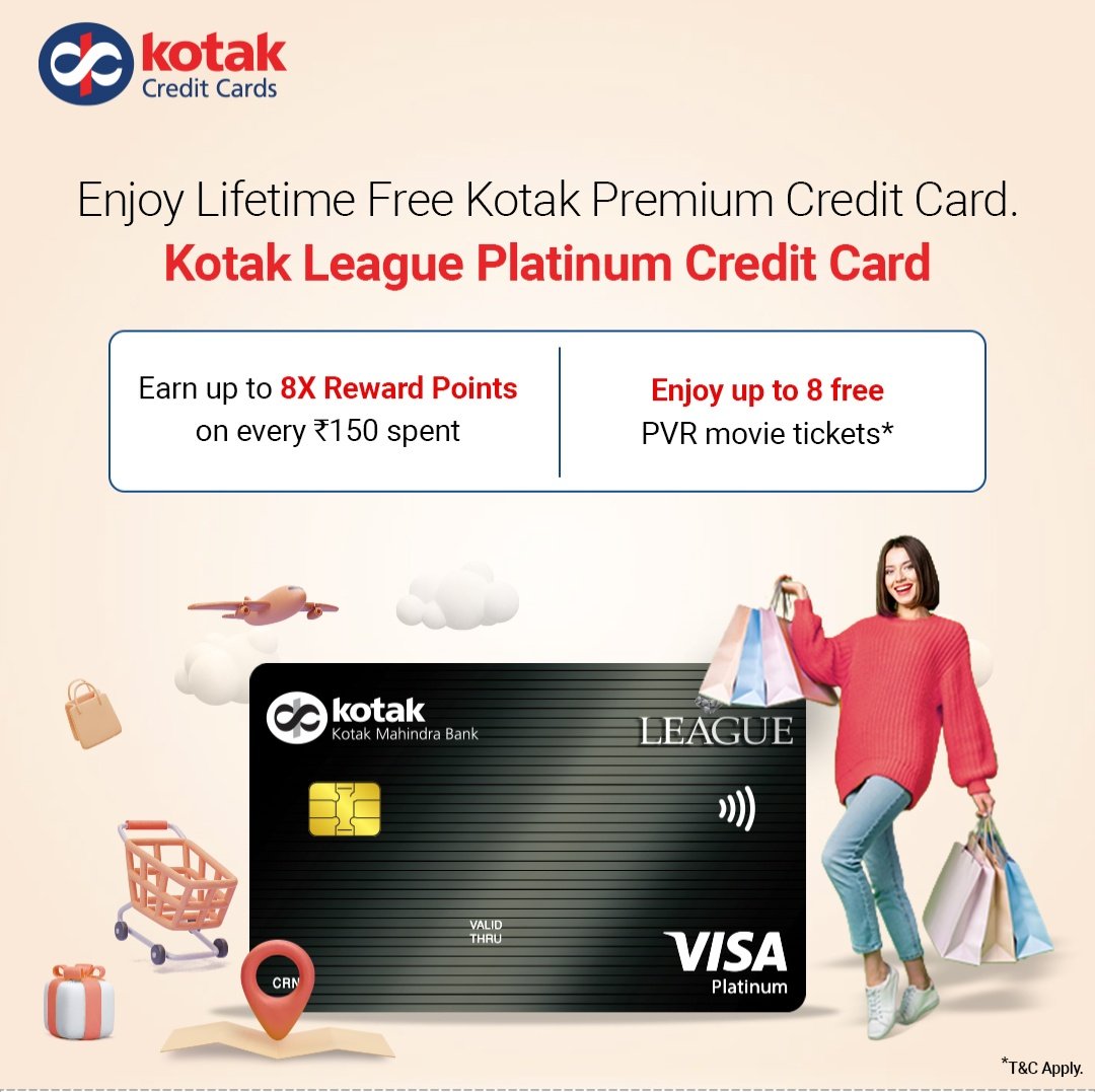 Codevision2018's tweet image. Enjoy access to a world of privileges that compliments your lifestyle.
✅8 reward points on every Rs. 150 spent
✅Joining gift of movie voucher worth Rs. 500
✅1 mojo point for all the others spends worth Rs. 100
Apply NOW: leads.banksathi.com/?h=ZnlWL1lRM0l…
#kotakbank #creditcard