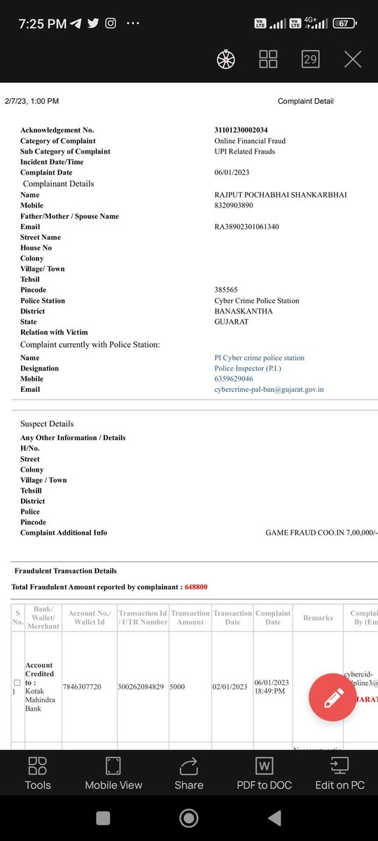 nitinnawale3's tweet photo. P2P Scam .
Same was happened with me .
Transaction was done on 7 december.
Account frozen on feb 5 .P2P done on binance .Still account is freezed.
I talked with complainer he was asking for money to unfreeze.Complainer is from Gujrat. @pushpendrakum @BudhilVyas @sumitkapoor16 https://t.co/UzEcLLKSfC