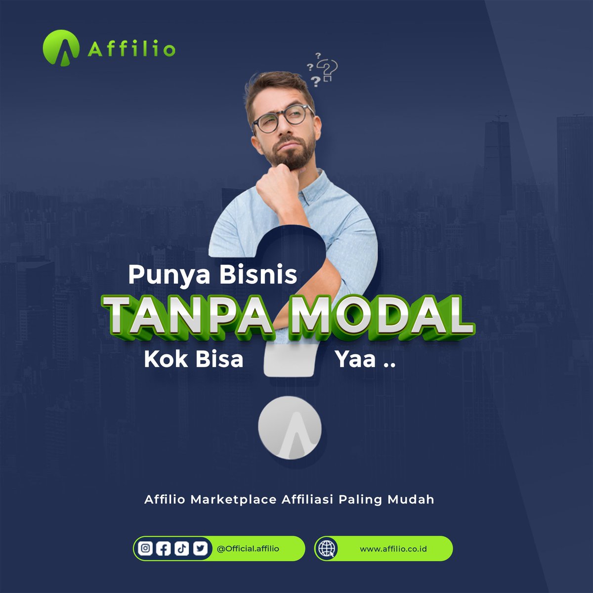 Banyak banget yang nanya nih..
Punya Bisnis Tanpa Modal, Kok bisa yaaa ???
.
Jawabannya, bisa bangeeett !!
.
Nih, Aku kasih tahu ya... KEPOIN AFFILIO SEKARANG JUGA !!!
.
Di Affilio, kalian bisa punya bisnis, tanpa modal
.
Affilio Marketplace Affiliasi Paling Mudah

#BisnisMudah