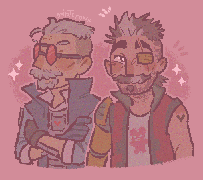 「old men and their undercuts  [#apexlegen」|minty 🌺💀✨ (2 slots open)のイラスト