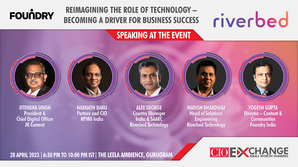Happening Today!
#cioexchange with all the CIOs and leading #techleaders of Delhi themed on "Reimaging the role of technology - becoming a driver for Business Success" 
The event is hosted by <a href="/yogsyogi1/">Yogesh Gupta</a> of <a href="/FoundryIDG/">Foundry</a> in association with <a href="/riverbed/">Riverbed</a>