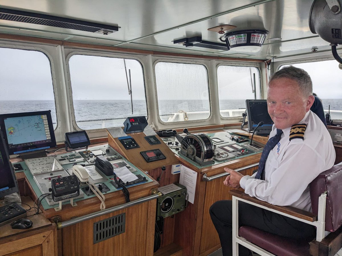 Captain Crawford has come out of retirement to help extra sailing on #scillonian today. <a href="/CPGAgigs/">CPGA gigs</a>