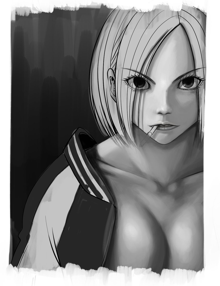 合間合間で進め中…どこまで描き込もうかなぁ  『ロックンリール』より岡田未樹
